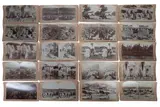 Stereocards (72), albumen prints, image size, approx by Keystone View Co., photograph, offered May 2021