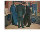 Untitled by Leo Hardy, oil on board, offered Apr 2021