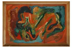 Untitled by M Rero, oil on board, offered Apr 2021