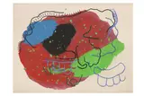 Untitled by Harold Cohen, oil and collage on canvas, offered Apr 2021
