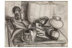 Untitled by Alan Thornhill, charcoal, offered Apr 2021