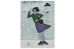 Untitled by Joan Gilcrest, oil on paper, offered Apr 2021