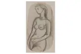 Untitled by John Melville, charcoal, offered Apr 2021