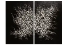 Untitled by Ahmad Mohammadpour, acrylic on canvas, offered Apr 2021