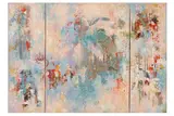Untitled by Nurieh Mozaffari, mixed media on canvas, offered Apr 2021