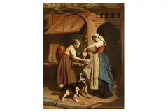 Untitled by Théodore Gérard, oil on panel, offered Mar 2021