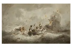 Untitled by Andreas Achenbach, ink and grey, offered Mar 2021