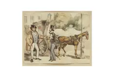 Untitled by John Leech, watercolour and pencil, offered Mar 2021