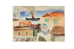 Untitled by Christian Hess, watercolour and pencil, offered Mar 2021