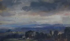 Hampstead Heath 1850, initialled and inscribed verso, 10 x 16cm by G.B. Wilcock, watercolour, sold Jun 2019