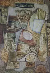 Untitled by Gerald Meares, oil on board, sold May 2019