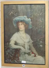 Portrait of an Edwardian lady by Henry Reynolds Steer, 1903, watercolour, sold May 2019