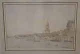 Entrance to La Rochelle Harbour by Henry Rushbury, watercolour, offered May 2019