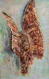 Moth c.1923, Colnaghi label verso, 58 x 38cm by Álvaro Guevara, oil on canvas, sold May 2019