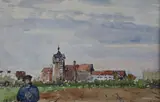 Chateau de ....? 1945, 30 x 43cm by Paul Ayshford Lord Methuen, watercolour and ink, sold May 2019