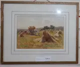 Harvest scene by William Frederick Measom, watercolour, sold May 2019