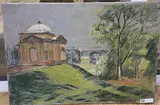 Folly in a landscape by Paul Ayshford Lord Methuen, oil on canvas, sold Apr 2019