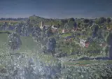 Priston, Somerset, 1950, 60 x 85cm by Paul Ayshford Lord Methuen, oil on canvas, sold Apr 2019