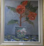 Begonia in a Chinese vase by Paul Ayshford Lord Methuen, oil on canvas, sold Apr 2019