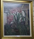 Cymbidium orchid, 1950 by Paul Ayshford Lord Methuen, oil on canvas, sold Apr 2019