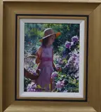 Picking Flowers by Tony Sheath, oil on canvas, sold Apr 2019