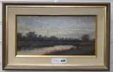 The Severn above the lower loud, Tewkesbury by William Pitt, 1884, oil on canvas, sold Apr 2019