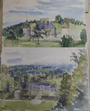 French landscapes; Chateau de Bois 1949, 30 x 43cm by Paul Ayshford Lord Methuen, watercolour, sold Apr 2019