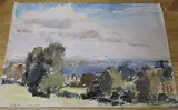 Langford, 1947, Box Hill, 1948 & Farleigh Hill, 1948, 30 x 43cm by Paul Ayshford Lord Methuen, watercolor, sold Apr 2019