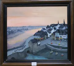 The River at Sunset, inscribed verso by Margaret Loxton, oil on board, sold Apr 2019