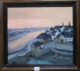 The River at Sunset, inscribed verso by Margaret Loxton, oil on board, sold Apr 2019