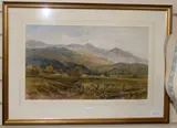 Cattle in a mountainous landscape by William Henry Hall, 1878, watercolour, sold Apr 2019