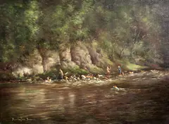 Untitled by William Ellis Barrington-Browne, oil on canvas, sold Apr 2019