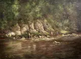 Untitled by William Ellis Barrington-Browne, oil on canvas, sold Mar 2019