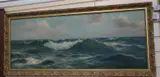 Seascape by Daniel Sherrin, oil on canvas, sold Mar 2019