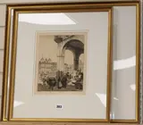 The Goose Fair, Albi by Stanley Anderson, pencil, sold Mar 2019