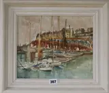 Ramsgate Harbour by Dorothy Louisa Swain, oil on canvas, sold Mar 2019