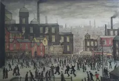 Offset lithograph printed in colours by L. S. Lowry, lithograph, sold Mar 2019