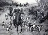 Exercising the pack' and 'Out of the snowdrifts' signed 18 x 21in by George Wright, oil, sold Mar 2019