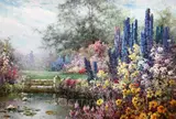 A Summer Morning' signed and inscribed verso 14.5 x 21.5in by Alfred Fontville de Breanski, oil on canvas, sold Mar 2019