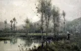 Normandysigned and inscribed by Alfred Fontville de Breanski, oil on canvas, sold Mar 2019