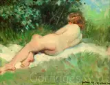 Untitled by Jules Rene Herve, oil on canvas, sold Mar 2019
