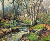 Thro' our little tangled wood, Lamorna' signed and dated 1950 20 x 24in by Lamorna Birch, 1950, oil on canvas, sold Mar 2019