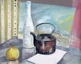 Bottle by Duncan Grant, oil on canvas board, sold Mar 2019