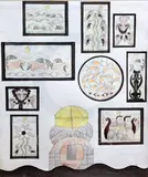 Art Gallery 1950' signed, inscribed verso 16 x 13.5in., unframed by Scottie Wilson, ink and watercolour on paper, sold Mar 2019