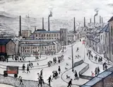 Limited edition colour printHuddersfieldsigned in by L. S. Lowry, print, sold Mar 2019