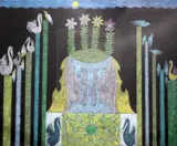 Scotties Little Altar of Piece' inscribed verso and dated January 1954 19.5 x 24.5in by Scottie Wilson, drawing, sold Mar 2019
