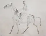 LithographGrey Ridersigned in by Elisabeth Frink, lithograph, sold Mar 2019