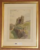 Corfe Castle, monogrammed 33 x 24cm by Arthur Suker, watercolour, offered Mar 2019