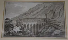 Italian landscape with viaduct, c.1785 Note: Bishop Fisher was a patron of John Constable by John Fisher, watercolour, sold Feb 2019