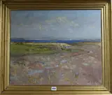 Landscape Roman Landing Chichester' initialled, 51 x 61cm by Rodney Joseph Burn, oil on canvas, sold Feb 2019
